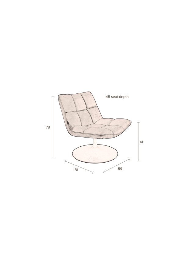LOUNGE CHAIR BAR VINTAGE BROWN - Image 9