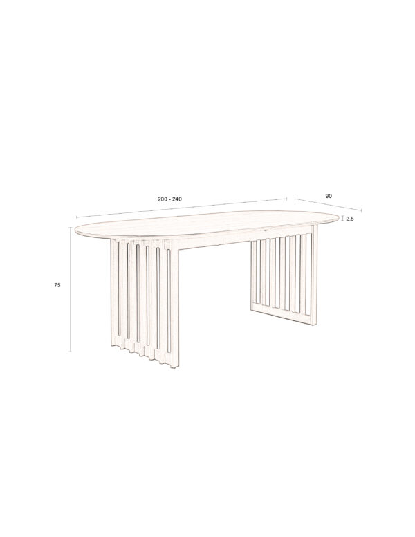 TABLE BARLET 200/240x90 - Image 7