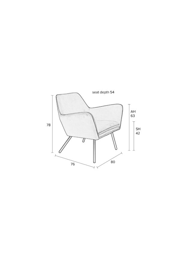 LONGUE CHAIR BON VELVET - Image 6