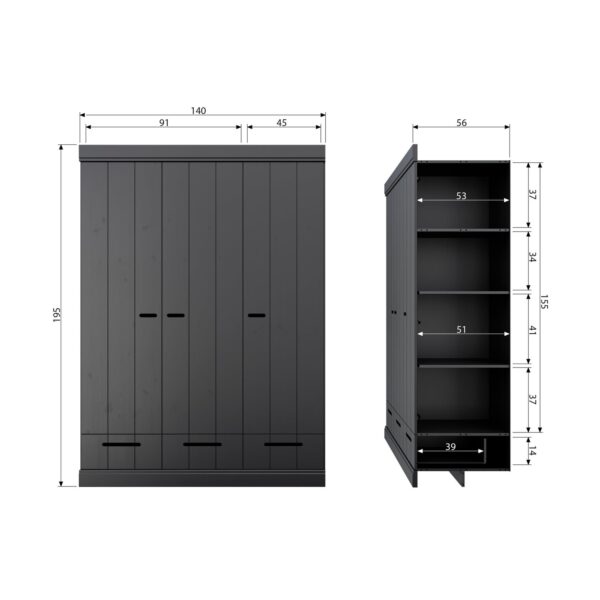 Connect 3-doors drawer- strip doors - Image 14
