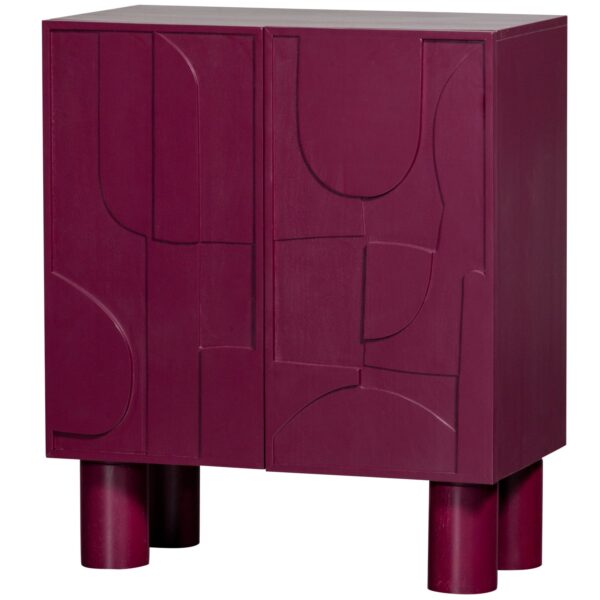 Notice cabinet wood burgundy