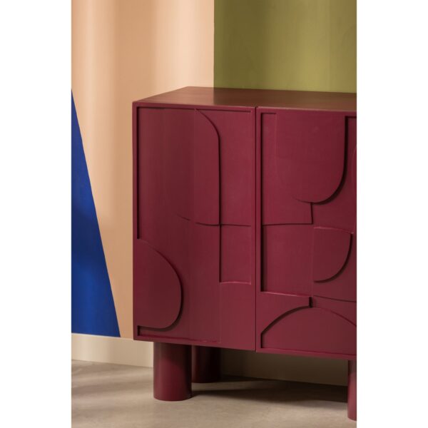 Notice cabinet wood burgundy - Image 8