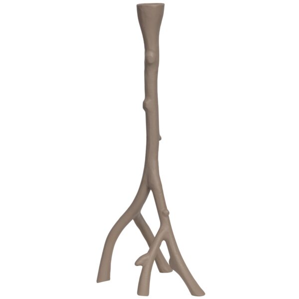Set of 2 - trigger candleholders metal taupe - Image 4
