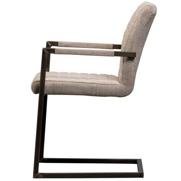Bas dining chair woven fabric sand melange - Image 4