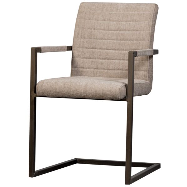 Bas dining chair woven fabric sand melange