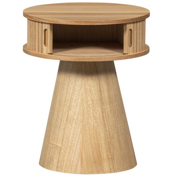 Karri nightstand round wood natural - Image 5