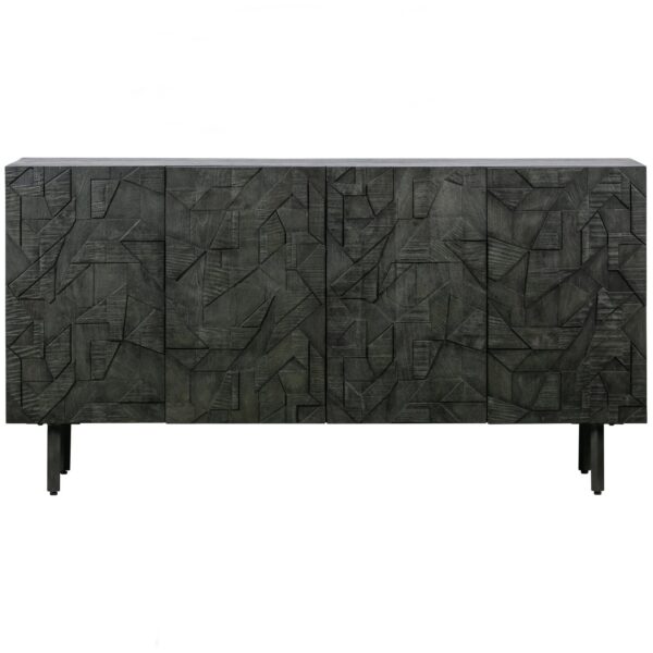 COUNTER SIDEBOARD WOOD BLACK