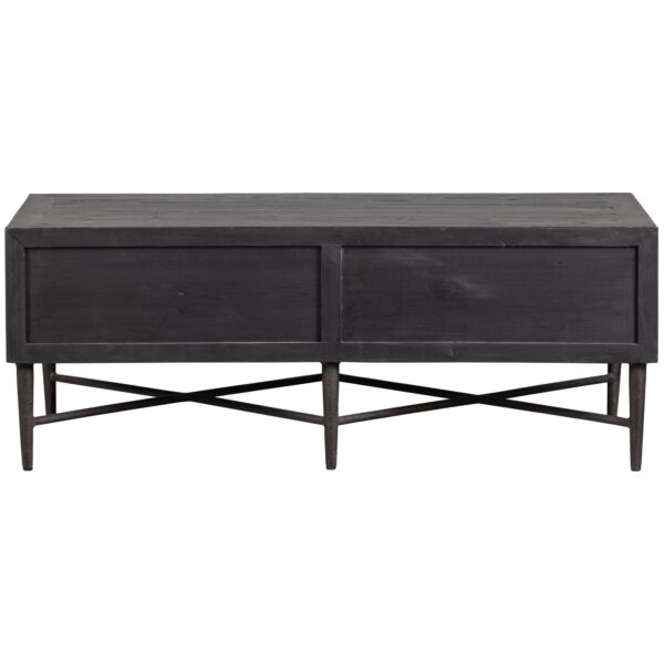 BEQUEST COFFEE TABLE / TV UNIT WOOD BLACK 120 CM - Image 2