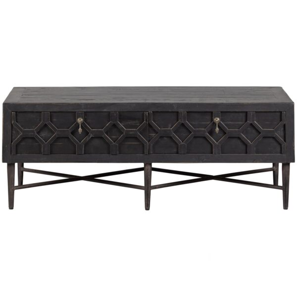 BEQUEST COFFEE TABLE / TV UNIT WOOD BLACK 120 CM