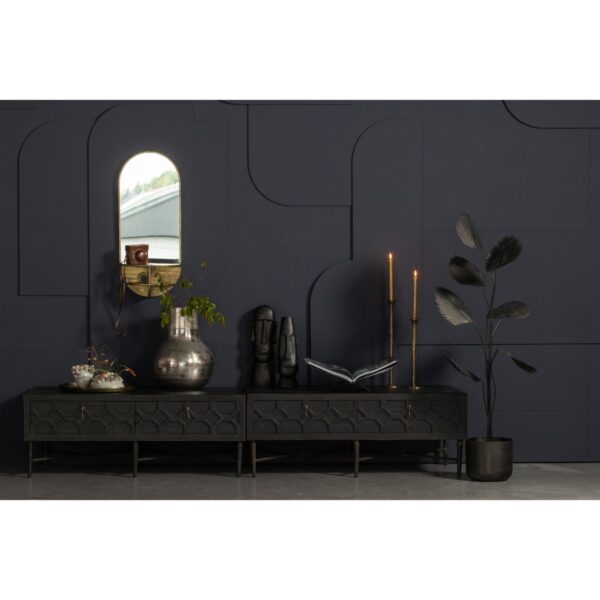 BEQUEST COFFEE TABLE / TV UNIT WOOD BLACK 120 CM - Image 7