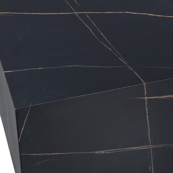 BENJI COFFEETABLE MARMERLOOK BLACK 60x60 - Image 4