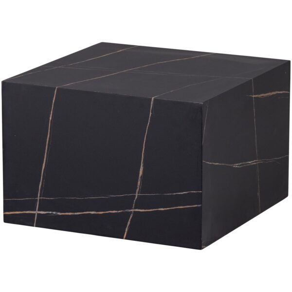 BENJI COFFEETABLE MARMERLOOK BLACK 60x60 - Image 3