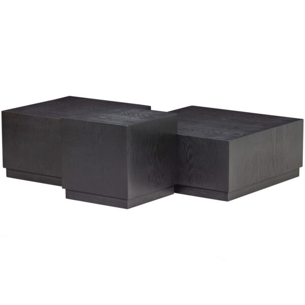 SET OF 3 - PIM SIDETABLE WOOD BLACK - Image 3