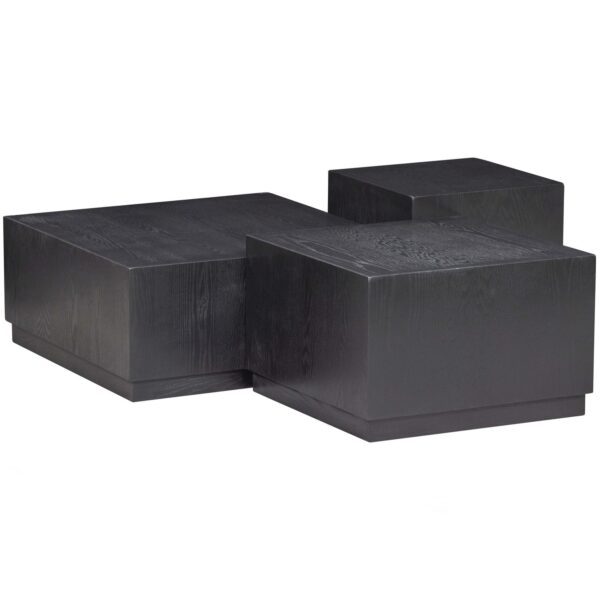 SET OF 3 - PIM SIDETABLE WOOD BLACK - Image 2
