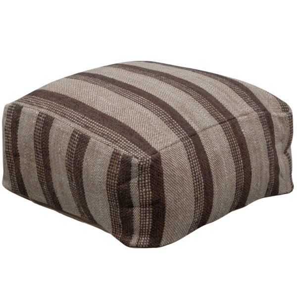 STROOK POUF CREAM/GREY 60x60x25CM