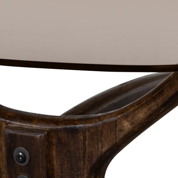 FLASH COFFEE TABLE MANGO WOOD/GLASS WALNUT - Image 6
