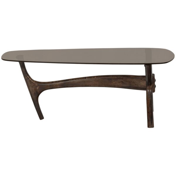 FLASH COFFEE TABLE MANGO WOOD/GLASS WALNUT - Image 5
