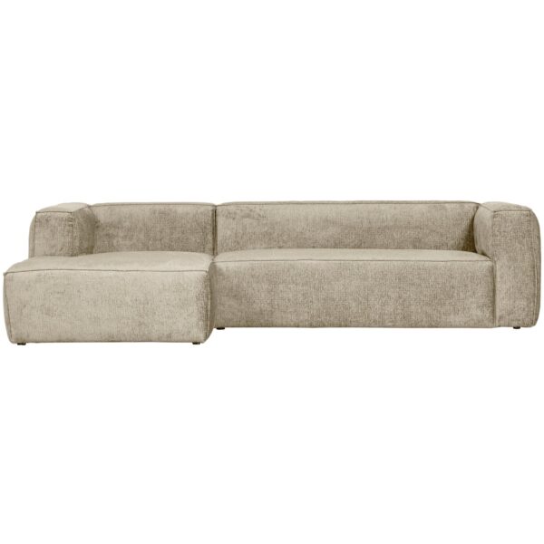 BEAN CORNER SOFA LEFT STRUCTURE VELVET BUTTERMILK