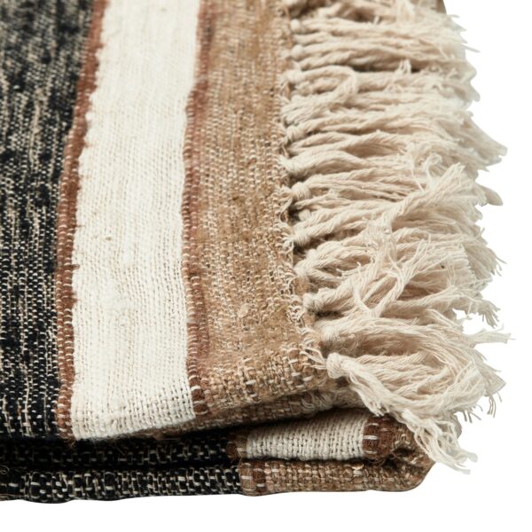 BEEK PLAID STRIPE BLACK/NATURAL 130x170CM - Image 5