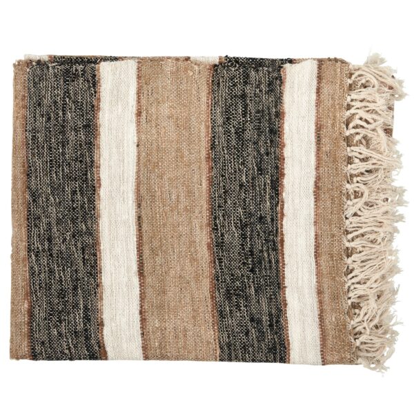BEEK PLAID STRIPE BLACK/NATURAL 130x170CM - Image 3