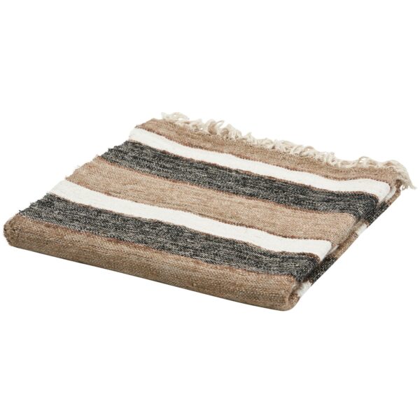 BEEK PLAID STRIPE BLACK/NATURAL 130x170CM