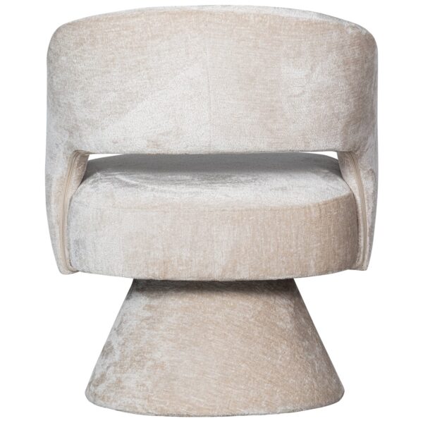 EBBA SWIVEL ARMCHAIR CHENILLE NATURAL/TERRA - Image 2