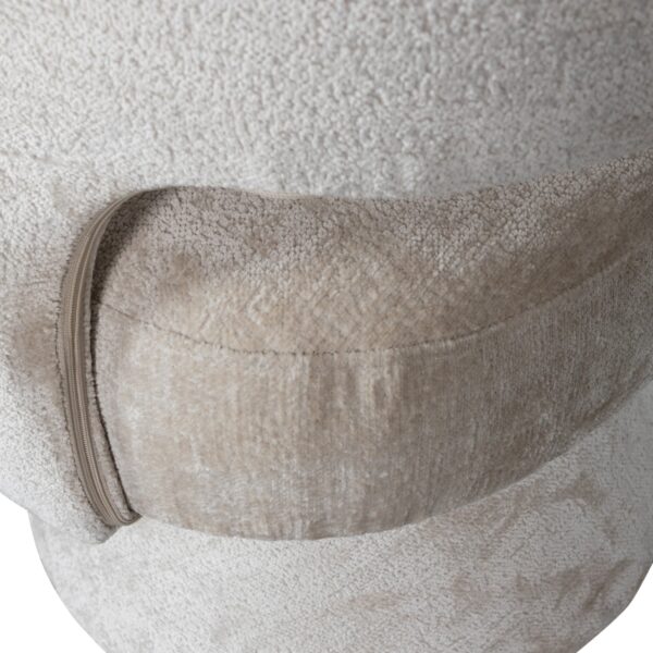 EBBA SWIVEL ARMCHAIR CHENILLE NATURAL/TERRA - Image 4
