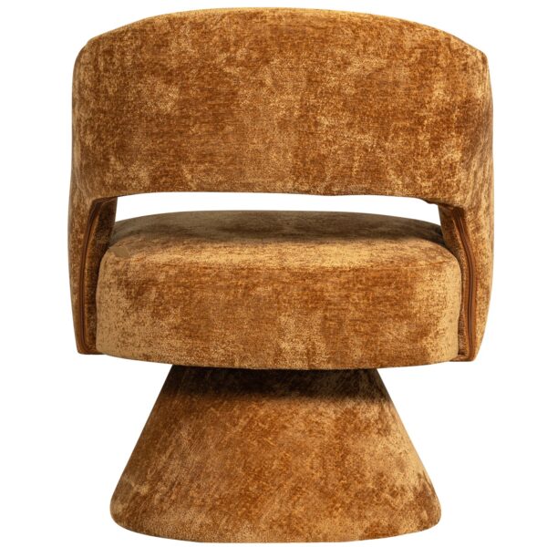 EBBA SWIVEL ARMCHAIR CHENILLE NATURAL/TERRA - Image 9