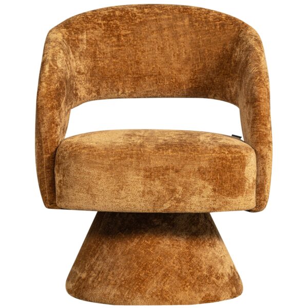 EBBA SWIVEL ARMCHAIR CHENILLE NATURAL/TERRA - Image 10