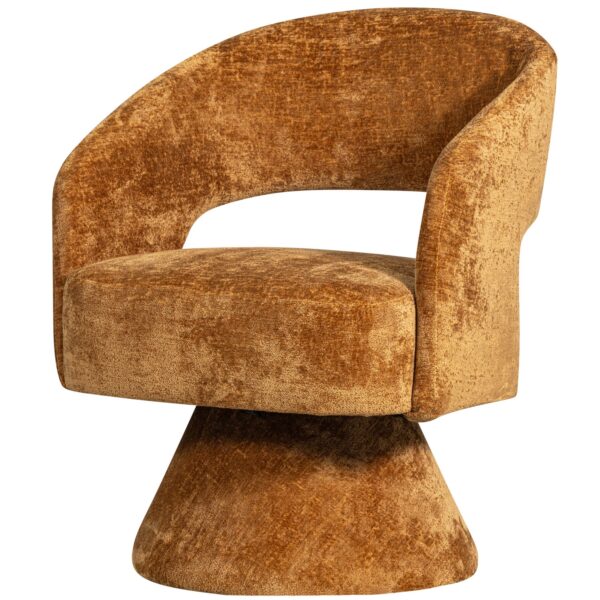 EBBA SWIVEL ARMCHAIR CHENILLE NATURAL/TERRA - Image 11