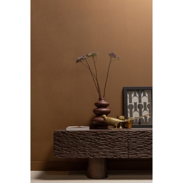 CRUMBLE CARVED TV UNIT MANGO WOOD WALNUT - Image 3