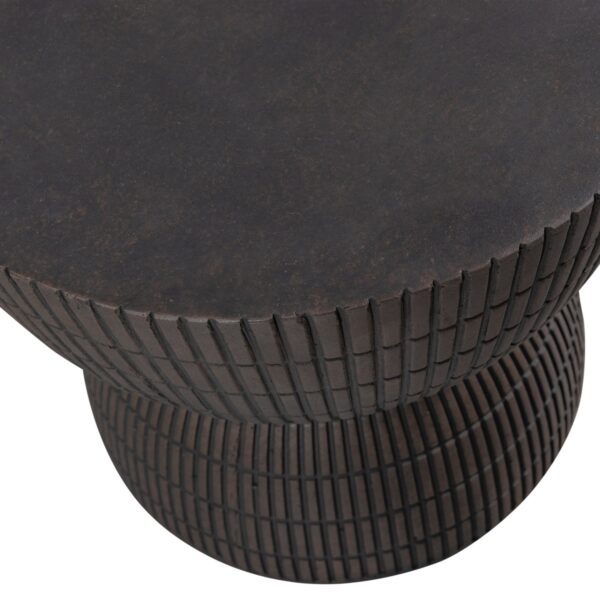 SAMSON COFFEE TABLE CONCRETE LOOK COFFEE 35xØ40CM - Image 3