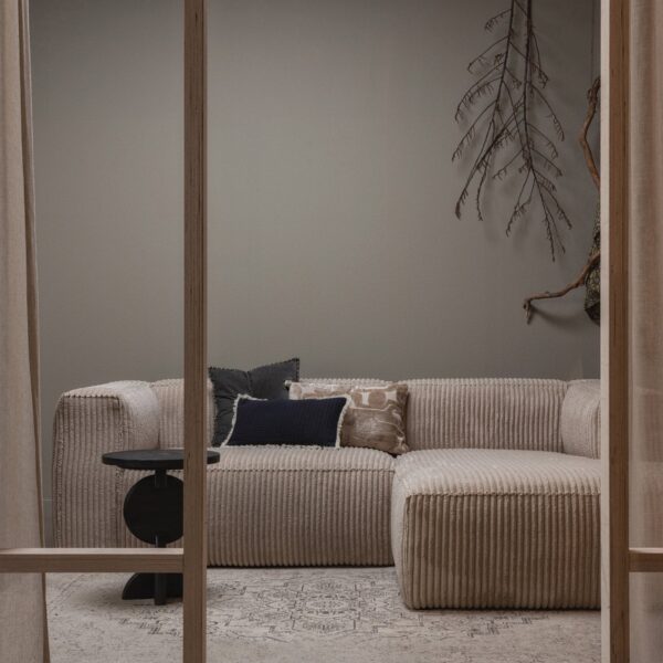 BEAN CHAISE LONGUE RIGHT HEFTY RIBCORD TRAVERTIN - Image 6