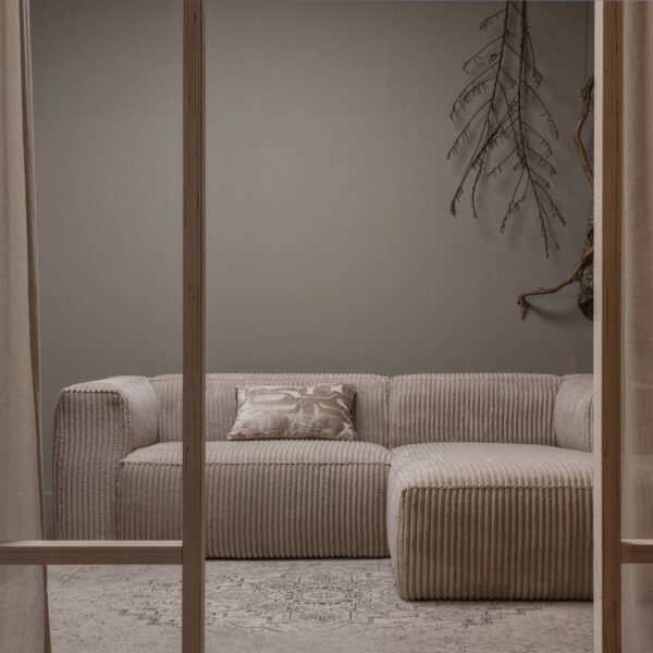 BEAN CHAISE LONGUE RIGHT HEFTY RIBCORD TRAVERTIN - Image 7