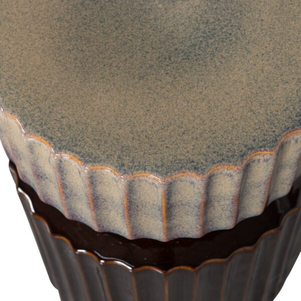 GEER DECORATIVE SIDE TABLE CERAMIC ESPRESSO 48xØ35CM - Image 2