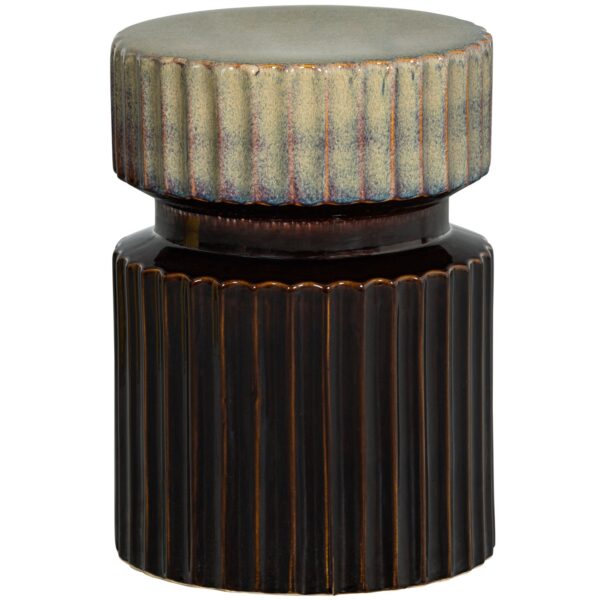 GEER DECORATIVE SIDE TABLE CERAMIC ESPRESSO 48xØ35CM