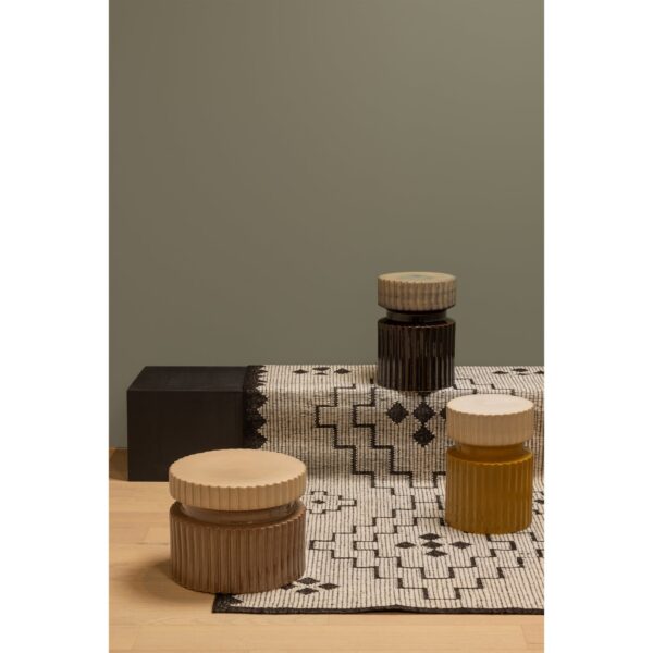 GEER DECORATIVE SIDE TABLE CERAMIC ESPRESSO 48xØ35CM - Image 4