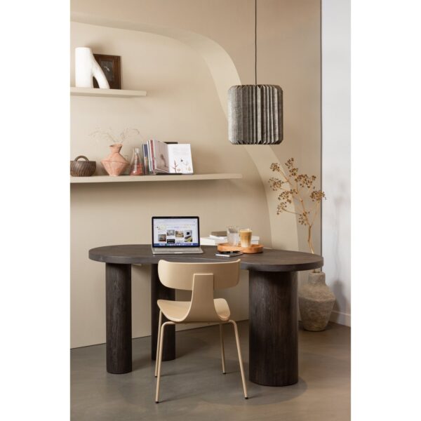 MAAN ORGANIC SIDETABLE/DESK MDF DARK BROWN - Image 3