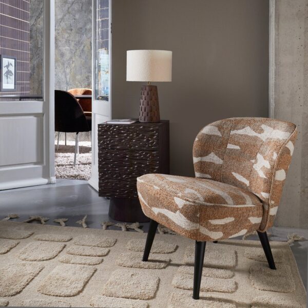 SARA ARMCHAIR WOVEN FABRIC CAMOUFLAGE PATTERN GREEN - Image 2