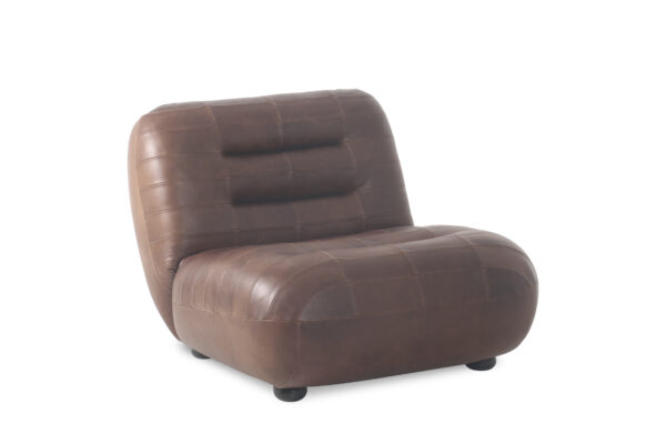 Lounge Chair Wyatt Wax Leather Chocolate/Cognac