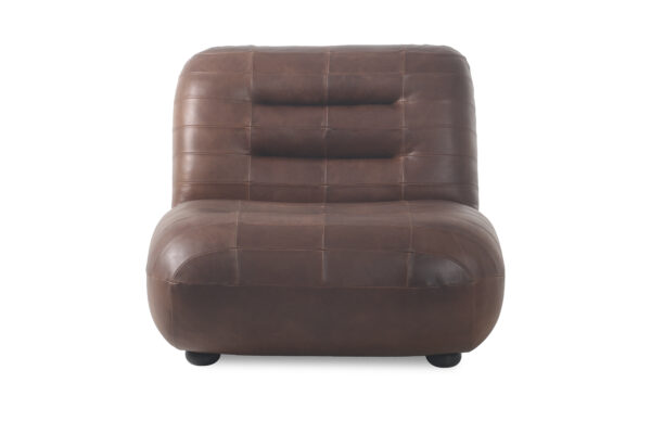 Lounge Chair Wyatt Wax Leather Chocolate/Cognac - Image 2