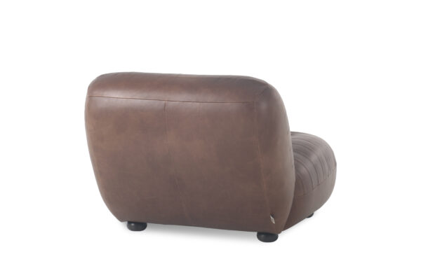 Lounge Chair Wyatt Wax Leather Chocolate/Cognac - Image 4