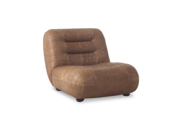 Lounge Chair Wyatt Wax Leather Chocolate/Cognac - Image 7