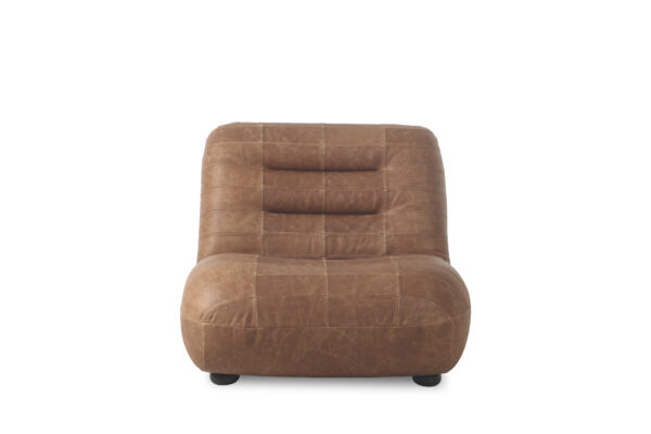 Lounge Chair Wyatt Wax Leather Chocolate/Cognac - Image 8