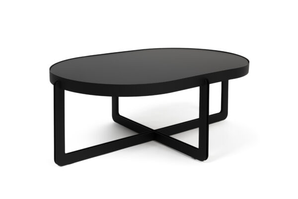 Coffee Table Centre Oval Beige/Black - Image 2