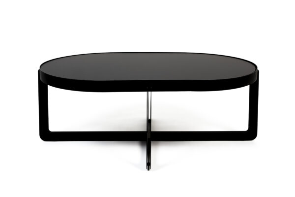 Coffee Table Centre Oval Beige/Black - Image 11