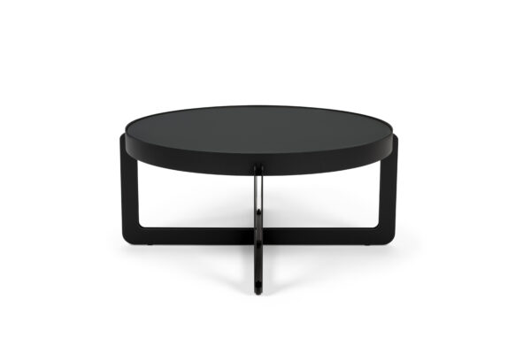 Coffee Table Centre Round Black/Beige