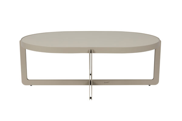 Coffee Table Centre Oval Beige/Black - Image 5