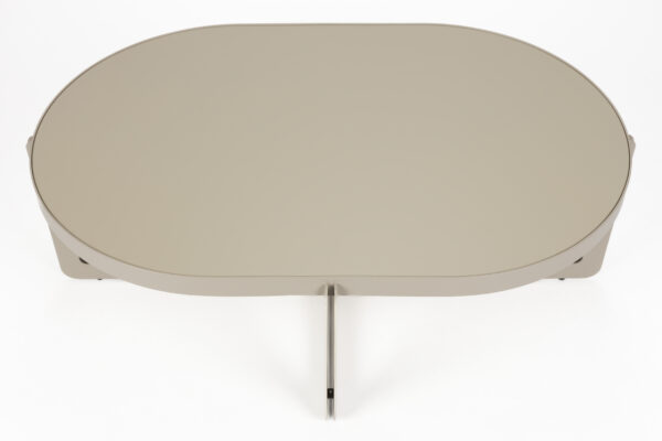 Coffee Table Centre Oval Beige/Black - Image 4