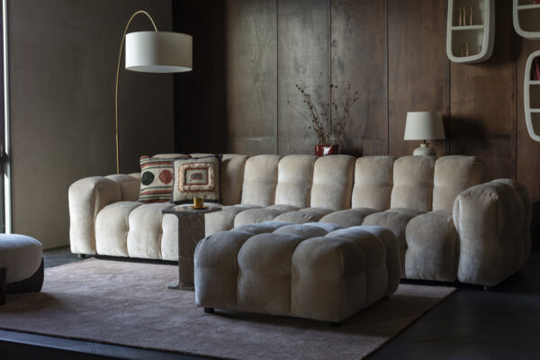 Sofa Hackman 4,5-Seater Leather Chocolate/Velour - Image 6